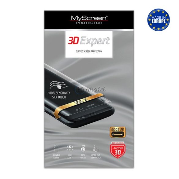 MYSCREEN 3D EXPERT képernyővédő fólia (full screen, íves, öntapadós PET, 0.2mm, nem visszaszedhető) ÁTLÁTSZÓ TCL 10 Pro