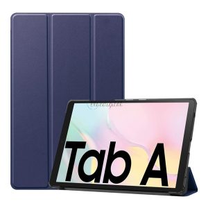 Tok álló, bőr hatású (aktív FLIP, oldalra nyíló, TRIFOLD, asztali tartó) SÖTÉTKÉK Samsung Galaxy Tab A7 10.4 (2020) WIFI SM-T500, Samsung Galaxy Tab A7 10.4 (2020) LTE SM-T505, Samsung Galaxy Tab A7 10.4 (2022) WIFI SM-T503