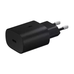   SAMSUNG hálózati töltő Type-C aljzat (25W, PD gyorstöltő 3.0) FEKETE 