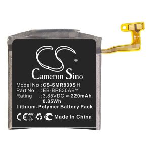 CAMERON SINO Li-Polymer akku (3.85V/220mAh, Samsung EB-BR830ABY kompatibilis) FEKETE Samsung Galaxy Watch Active 2 40mm (SM-R830N)