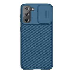  NILLKIN CAMSHIELD PRO műanyag telefonvédő (szilikon keret, közepesen ütésálló, kamera védelem, csíkos minta) SÖTÉTKÉK Samsung Galaxy S21 Plus (SM-G996) 5G