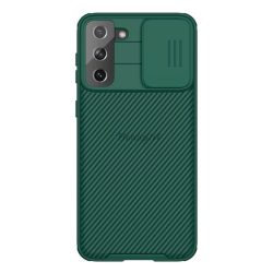   NILLKIN CAMSHIELD PRO műanyag telefonvédő (szilikon keret, közepesen ütésálló, kamera védelem, csíkos minta) SÖTÉTZÖLD Samsung Galaxy S21 Plus (SM-G996) 5G