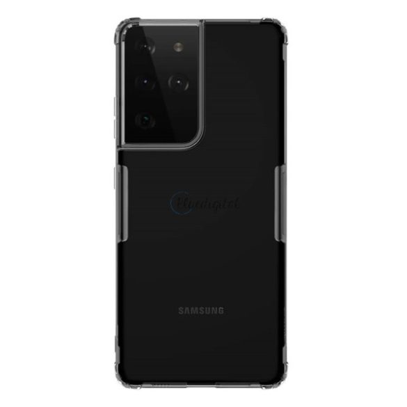 NILLKIN NATURE szilikon telefonvédő (közepesen ütésálló, légpárnás sarok, 0.6 mm, ultravékony) SZÜRKE Samsung Galaxy S21 Ultra (SM-G998) 5G