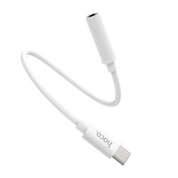   HOCO LS30 audió adapter kábel (3.5mm jack aljzat - Type-C) FEHÉR