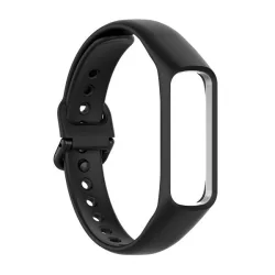   Pótszíj (egyedi méret, szilikon) FEKETE Samsung Galaxy Fit 2 (SM-R220)