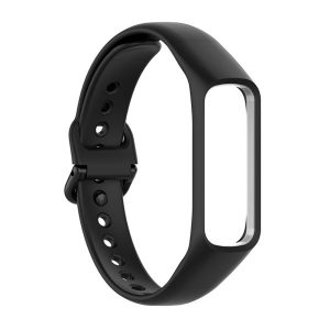 Pótszíj (egyedi méret, szilikon) FEKETE Samsung Galaxy Fit 2 (SM-R220)