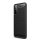 Szilikon telefonvédő (közepesen ütésálló, légpárnás sarok, szálcsiszolt, karbon minta) FEKETE Samsung Galaxy S21 Plus (SM-G996) 5G