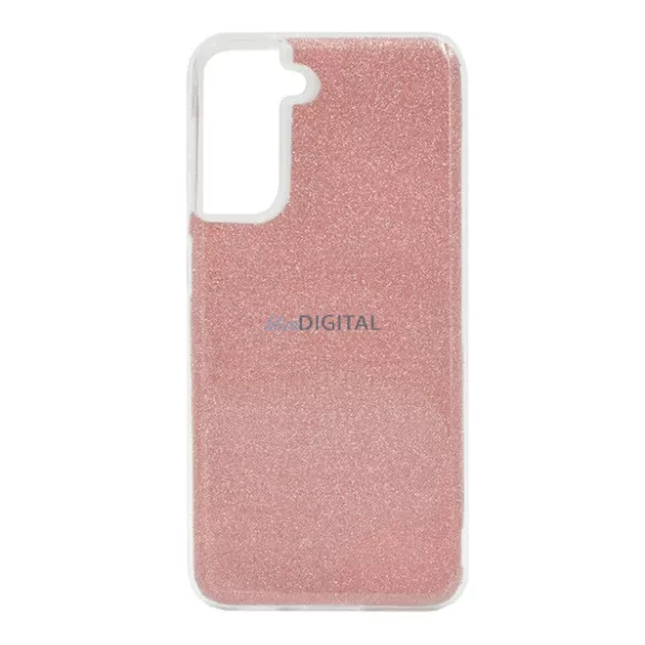 Szilikon telefonvédő (műanyag belső, csillogó hátlap) RÓZSASZÍN Samsung Galaxy S21 (SM-G991)