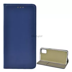   Tok álló, bőr hatású (FLIP, oldalra nyíló, asztali tartó funkció) SÖTÉTKÉK Samsung Galaxy M51 (SM-M515F)