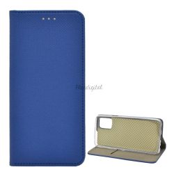   Tok álló, bőr hatású (FLIP, oldalra nyíló, asztali tartó funkció, rombusz minta) SÖTÉTKÉK LG K52 (LMK520), LG K62 (LMK525)