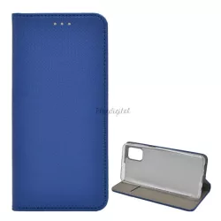   Tok álló, bőr hatású (FLIP, oldalra nyíló, asztali tartó funkció, rombusz minta) SÖTÉTKÉK Samsung Galaxy M51 (SM-M515F)