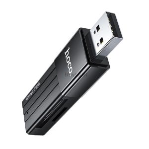 HOCO HB20 kártyaolvasó (USB 2.0/Nano/MicroSD) FEKETE
