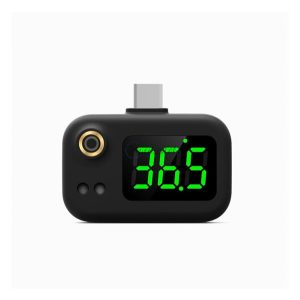 Testhőmérő (Type-C, érintés nélküli infravörös mérés, LCD kijelző) FEKETE