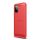 Szilikon telefonvédő (közepesen ütésálló, légpárnás sarok, szálcsiszolt, karbon minta) PIROS Samsung Galaxy A02s (SM-A025F)