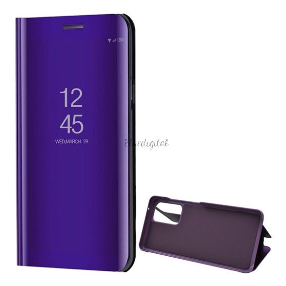 Tok álló (aktív FLIP, oldalra nyíló, asztali tartó funkció, tükrös felület, Mirror View Case) LILA Samsung Galaxy A52 5G (SM-A526F), Samsung Galaxy A52 4G (SM-A525F), Samsung Galaxy A52s 5G 