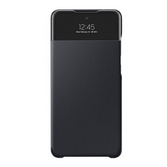 SAMSUNG tok álló (aktív FLIP, oldalra nyíló, hívószámkijelzés, Smart View Cover) FEKETE Samsung Galaxy A72 4G (SM-A725F), Samsung Galaxy A72 5G (SM-A726F)