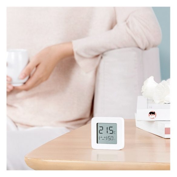 XIAOMI MI Temperature and Humidity Monitor 2 okos hőmérő és páratartalom érzékelő (Bluetooth) FEHÉR