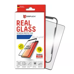   DISPLEX 01306 képernyővédő üveg (3D full cover, íves, tok barát, karcálló, 10H) FEKETE Apple iPhone 12, Apple iPhone 12 Pro