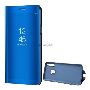 Tok álló (aktív FLIP, oldalra nyíló, asztali tartó funkció, tükrös felület, Mirror View Case) KÉK Samsung Galaxy A20s (SM-A207F)