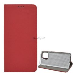   Tok álló, bőr hatású (FLIP, oldalra nyíló, asztali tartó funkció, rombusz minta) PIROS Xiaomi Mi 11 5G