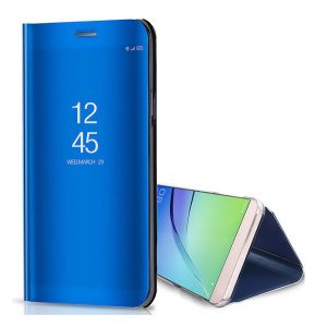 Tok álló (aktív FLIP, oldalra nyíló, asztali tartó funkció, tükrös felület, Mirror View Case) KÉK Samsung Galaxy A32 5G (SM-A326)