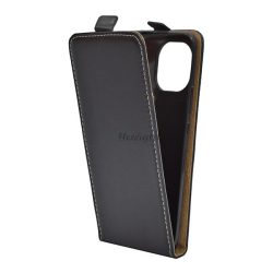   Tok álló, bőr hatású (FLIP, lefelé nyíló, szilikon tartó) FEKETE Xiaomi Mi 11 5G