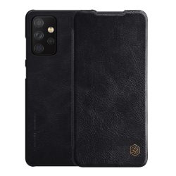   NILLKIN QIN tok álló, bőr hatású (FLIP, oldalra nyíló, bankkártya tartó) FEKETE Samsung Galaxy A72 5G (SM-A726F), Samsung Galaxy A72 4G (SM-A725F)