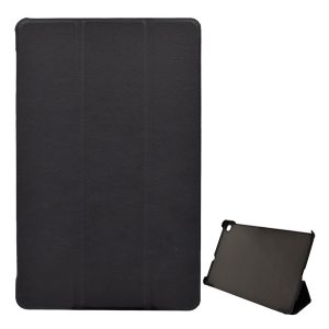 Tok álló, bőr hatású (aktív FLIP, oldalra nyíló, TRIFOLD, asztali tartó) FEKETE Samsung Galaxy Tab S6 Lite 10.4 WIFI (SM-P610) 2020, Samsung Galaxy Tab S6 Lite 10.4 LTE (SM-P615) 2020, Samsung Galaxy Tab S6 Lite 10.4 WIFI (SM-P613) 2022, Samsung Gala