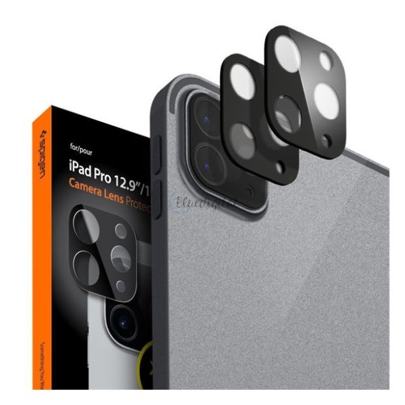 SPIGEN FC kameravédő üveg 2db (2.5D, ujjlenyomatmentes, extra karcálló, 9H, 0.3mm, maximális színhűség) FEKETE Apple IPAD Pro 11 (2020), Apple IPAD Pro 11 (2018), Apple IPAD Pro 11 (2021), Ap