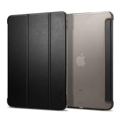   SPIGEN SMART FOLD tok álló, bőr hatású (aktív FLIP, oldalra nyíló, TRIFOLD, asztali tartó) FEKETE Apple IPAD Air 2020 (Air 4), Apple IPAD Air 2022