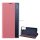 Tok álló, textil hatású (aktív FLIP, oldalra nyíló, asztali tartó funkció, Smart View Cover) RÓZSASZÍN Samsung Galaxy S21 Plus (SM-G996) 5G