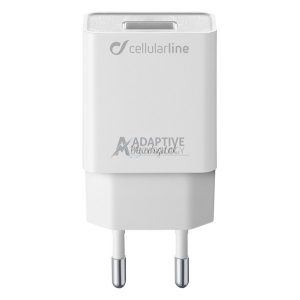 CELLULARLINE hálózati töltő USB aljzat (15W, PD gyorstöltő) FEHÉR