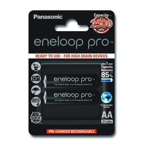 PANASONIC ENELOOP PRO elem (AA, BK-3HCDE, 1.2V, 2500mAh Ni-MH, újratölthető) 2db/csomag