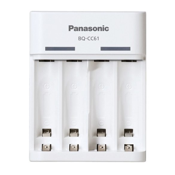 PANASONIC ENELOOP akkutöltő (USB, időzítő, LED jelzés, 4xAA/AAA elem kompatibilis) FEHÉR 