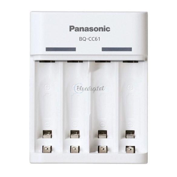 PANASONIC ENELOOP akkutöltő (USB, időzítő, LED jelző, 4 x AA / AAA elem kompatibilis) FEHÉR