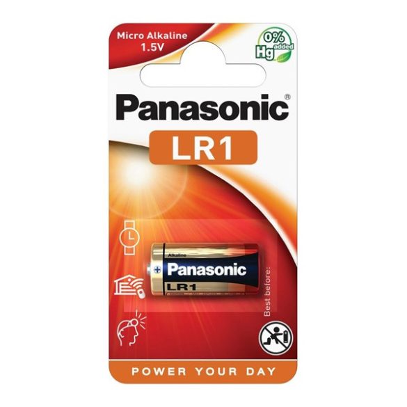 PANASONIC tartós elem (LR1, 1.5V alkáli) 1db/csomag