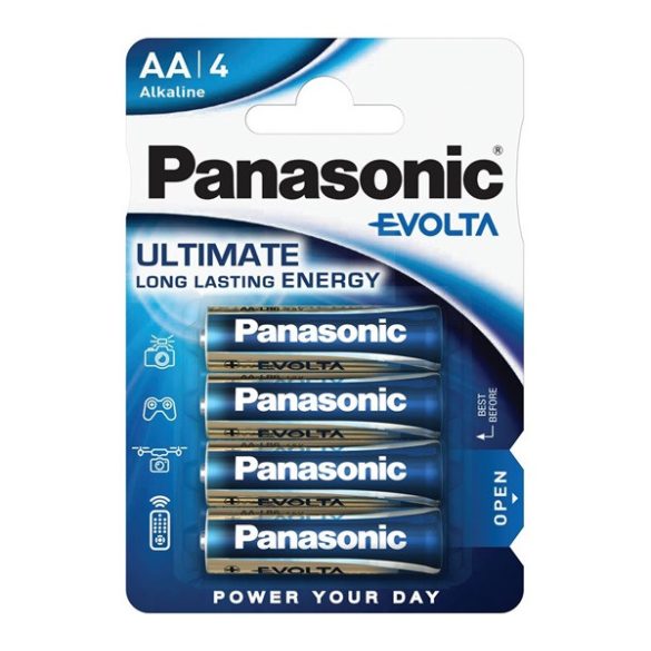 PANASONIC EVOLTA szupertartós elem (AA, R6EGE, 1.5V, alkáli) 4db/csomag