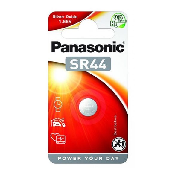 PANASONIC óraelem (SR44, 1.55V, ezüst-oxid) 1db/csomag