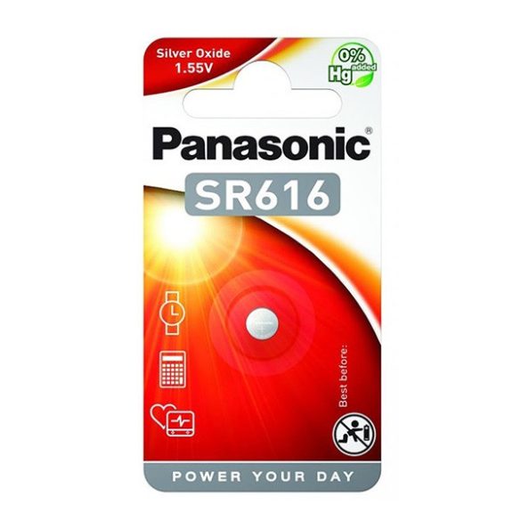 PANASONIC óraelem (SR616, 1.55V, ezüst-oxid) 1db/csomag