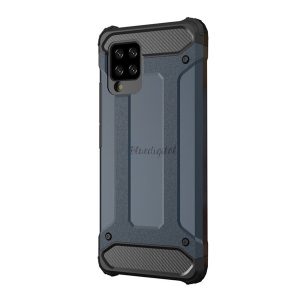 Defender műanyag telefonvédő (közepesen ütésálló, légpárnás sarok, szilikon belső, fémhatás) SÖTÉTKÉK Samsung Galaxy A42 5G (SM-A425F)