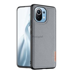   DUX DUCIS FINO szilikon telefonvédő (műanyag belső, közepesen ütésálló, rács minta) SZÜRKE Xiaomi Mi 11 5G