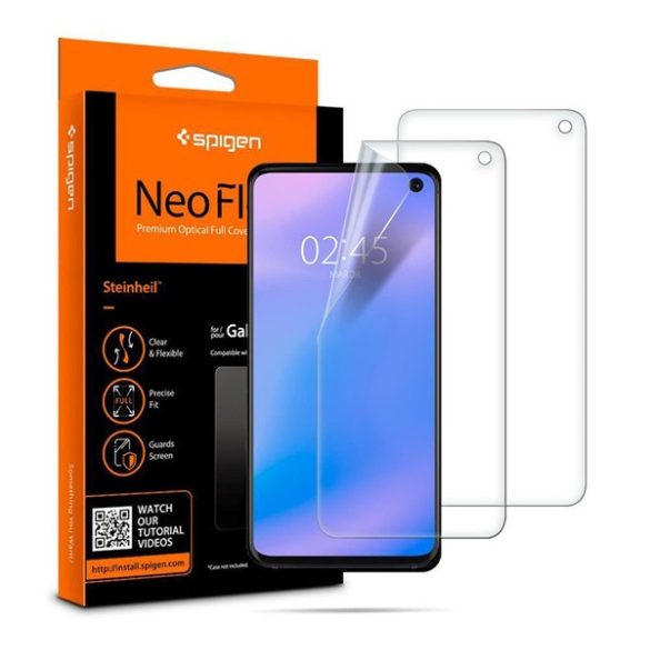 SPIGEN NEOFLEX képernyővédő fólia 2db (full screen, íves részre, tok barát) ÁTLÁTSZÓ Samsung Galaxy S10 (SM-G973)