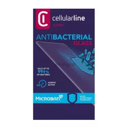   CELLULARLINE ANTIBIOM képernyővédő üveg (antibakteriális, ultravékony, 9H) FEKETE Samsung Galaxy A21s (SM-A217F)