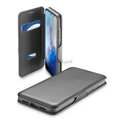   CELLULARLINE BOOK CLUTCH tok álló, bőr hatású (FLIP, oldalra nyíló, bankkártyatartó funkció) FEKETE Samsung Galaxy S20 5G (SM-G981U), Samsung Galaxy S20 (SM-G980F)
