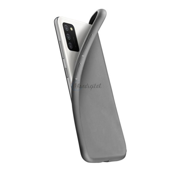 CELLULARLINE CHROMA szilikon telefonvédő (matt, mikrofiber plüss belső) FEKETE Samsung Galaxy A02s (SM-A025F)