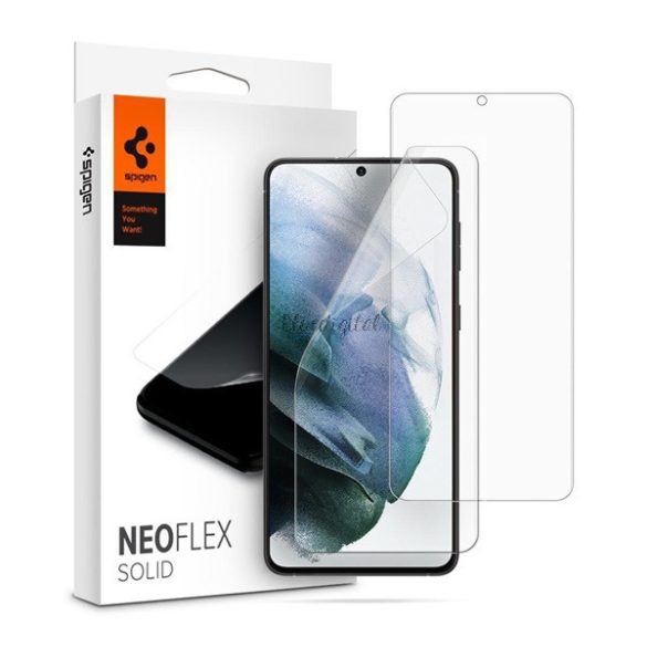 SPIGEN NEOFLEX SOLID képernyővédő fólia 2db (full screen, íves részre, öntapadó PET, nem visszaszedhető) ÁTLÁTSZÓ Samsung Galaxy S21 (SM-G991) 5G