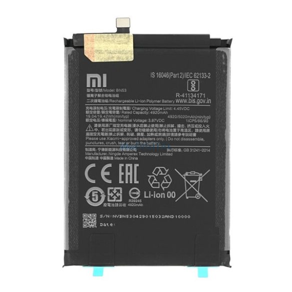 XIAOMI akku 5020mAh LI-Polymer Xiaomi Redmi Note 9 Pro