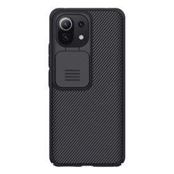   NILLKIN CAMSHIELD műanyag telefonvédő (szilikon keret, közepesen ütésálló, kamera védelem, csíkos) FEKETE Xiaomi Mi 11 Lite 4G, Xiaomi Mi 11 Lite 5G, Xiaomi 11 Lite 5G NE