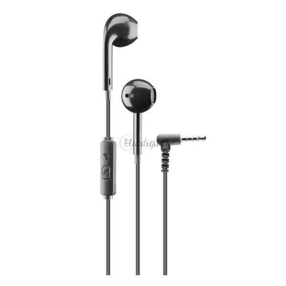 CELLULARLINE CAPSULE fülhallgató SZTEREO (3.5mm jack, mikrofon, felvevő gomb) FEKETE