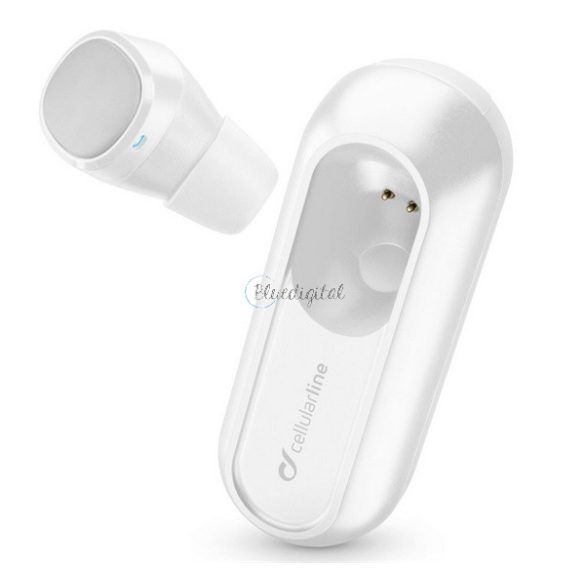 CELLULARLINE MINI bluetooth fülhallgató MONO (v5.0, extra mini, mikrofon, zajszűrő + töltőtok) FEHÉR
